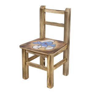 Drewniane krzesełko dziecięce AD230 - Smerf
