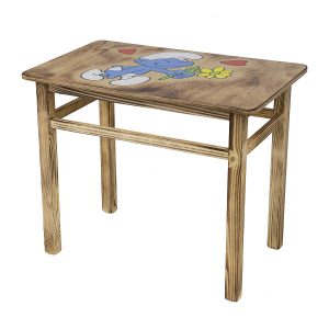 Drewniany stolik dziecięcy AD232 - Smerf